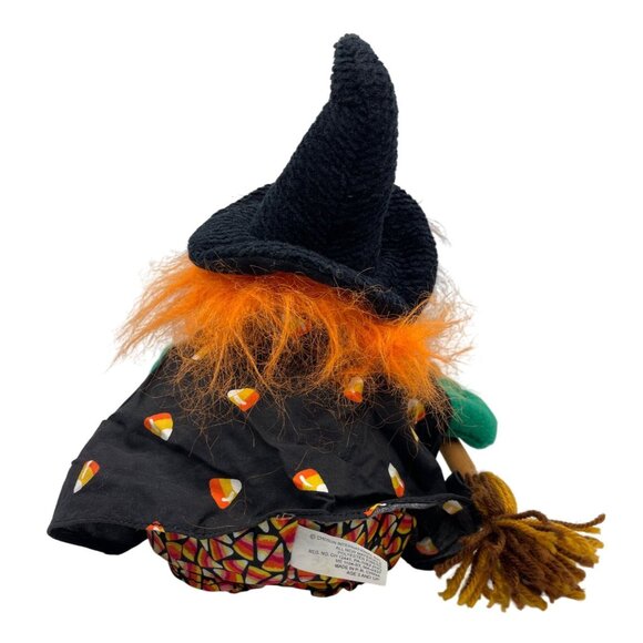 Animated Halloween Witch Plush With Her Hat Broomstick & Candy Corn Outfit Works - Picture 7 of 15